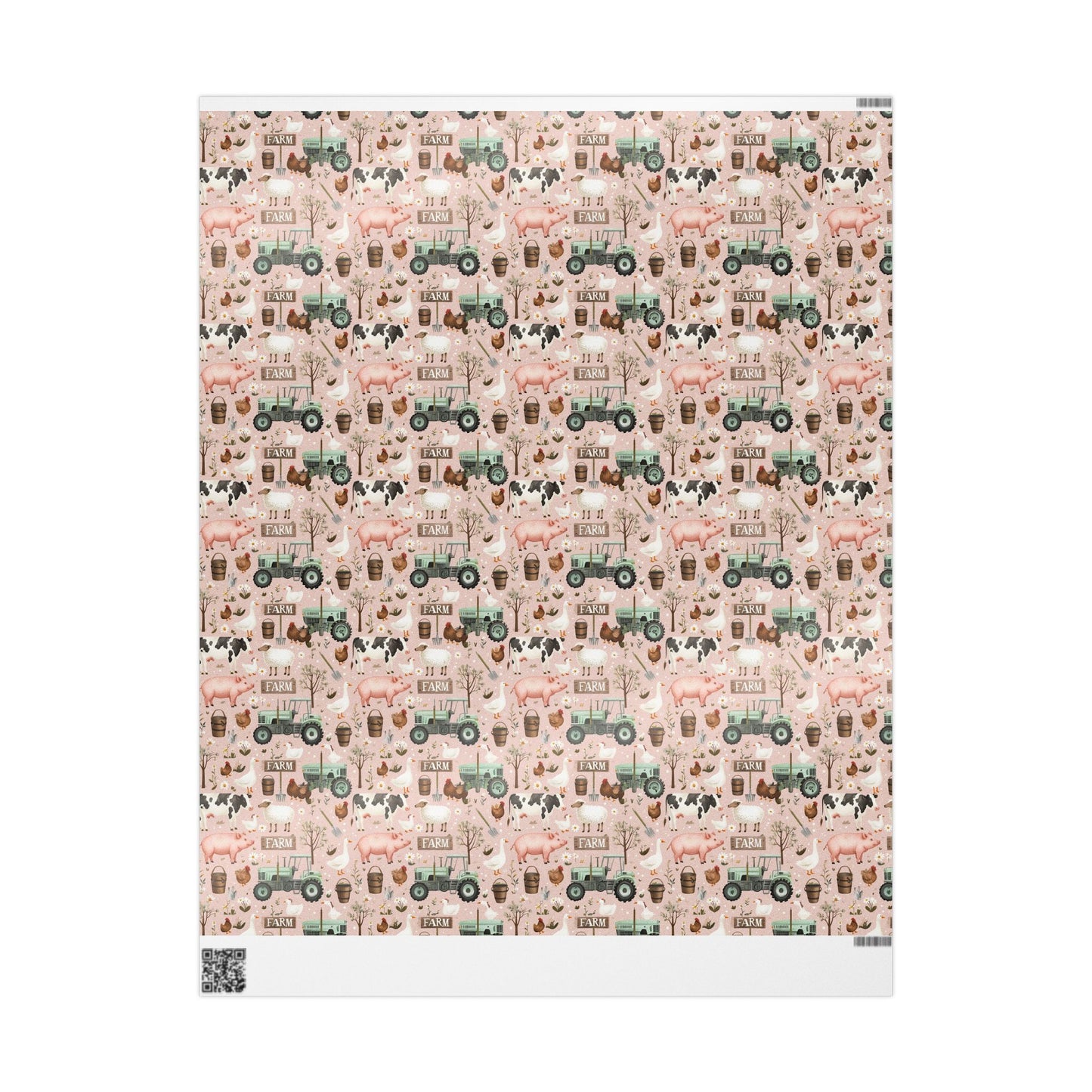 Farmhouse Themed Wrapping Paper | Rustic Gift Wrap for Holidays & Celebrations