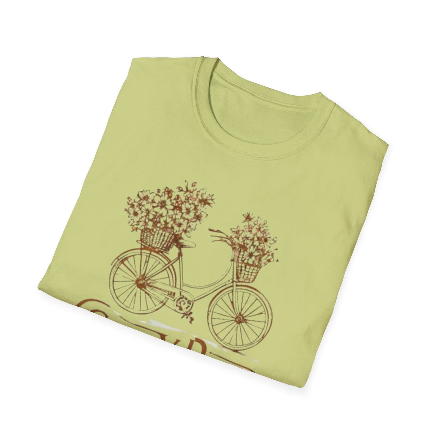 Glory Road Floral Bicycle T-Shirt | Unisex Softstyle Tee for Nature Lovers