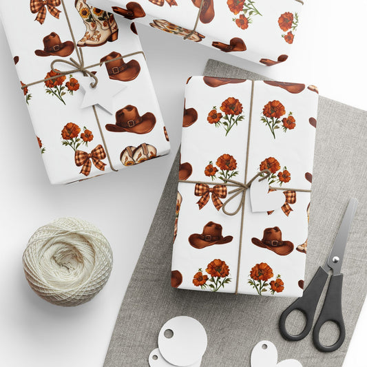 Western Theme Wrapping Paper