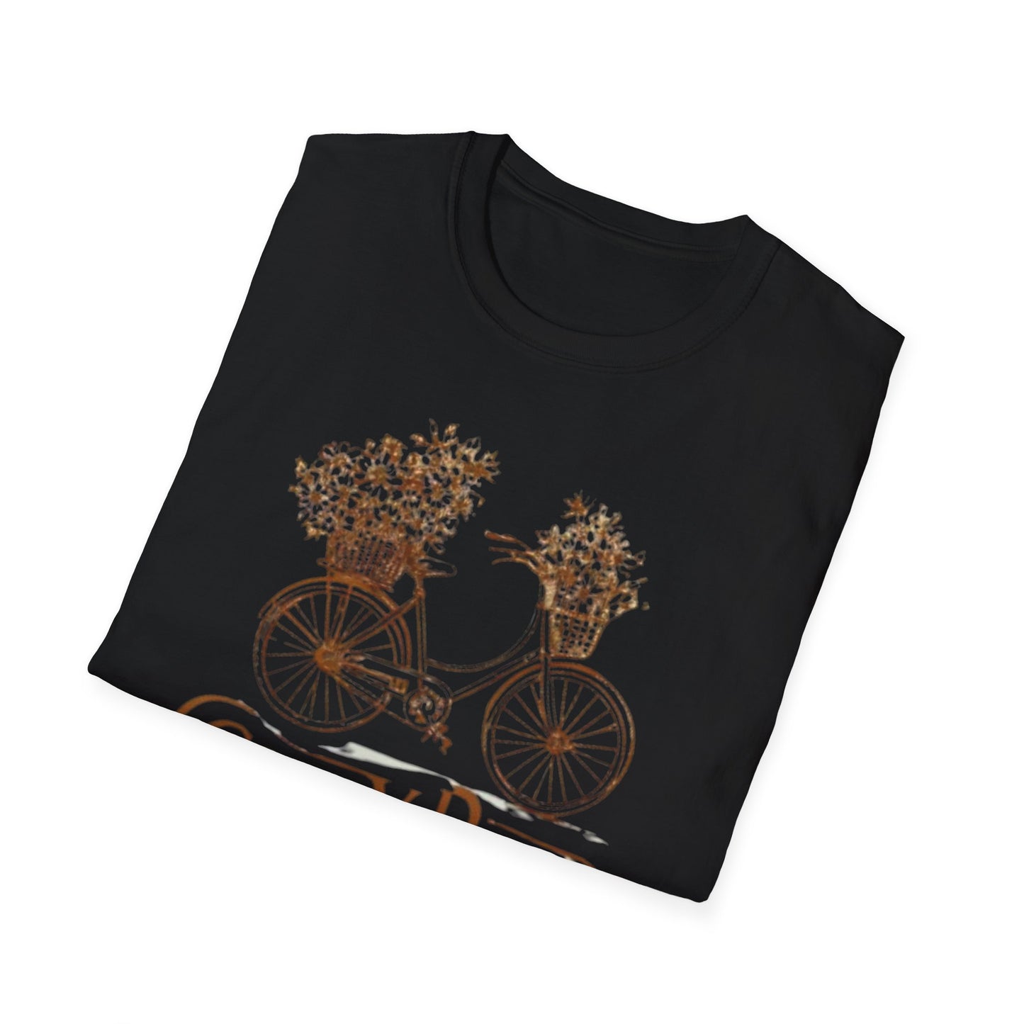 Glory Road Floral Bicycle T-Shirt | Unisex Softstyle Tee for Nature Lovers