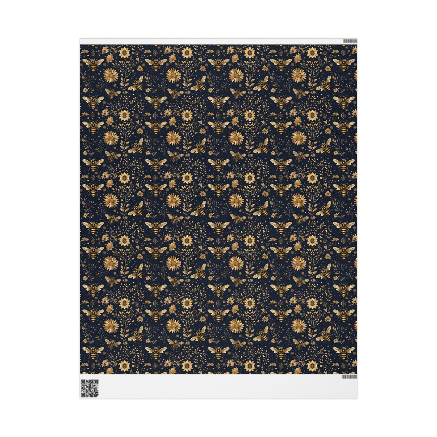 Elegant Floral Bees Wrapping Paper - Eco-Friendly Gift Wrap for All Occasions