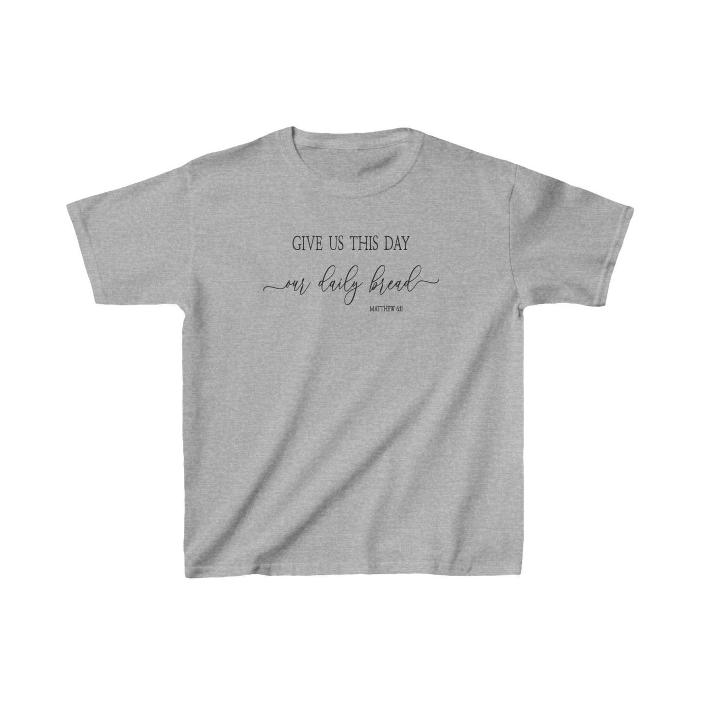 Kids Cotton Tee - 'Give Us This Day' Inspirational Design