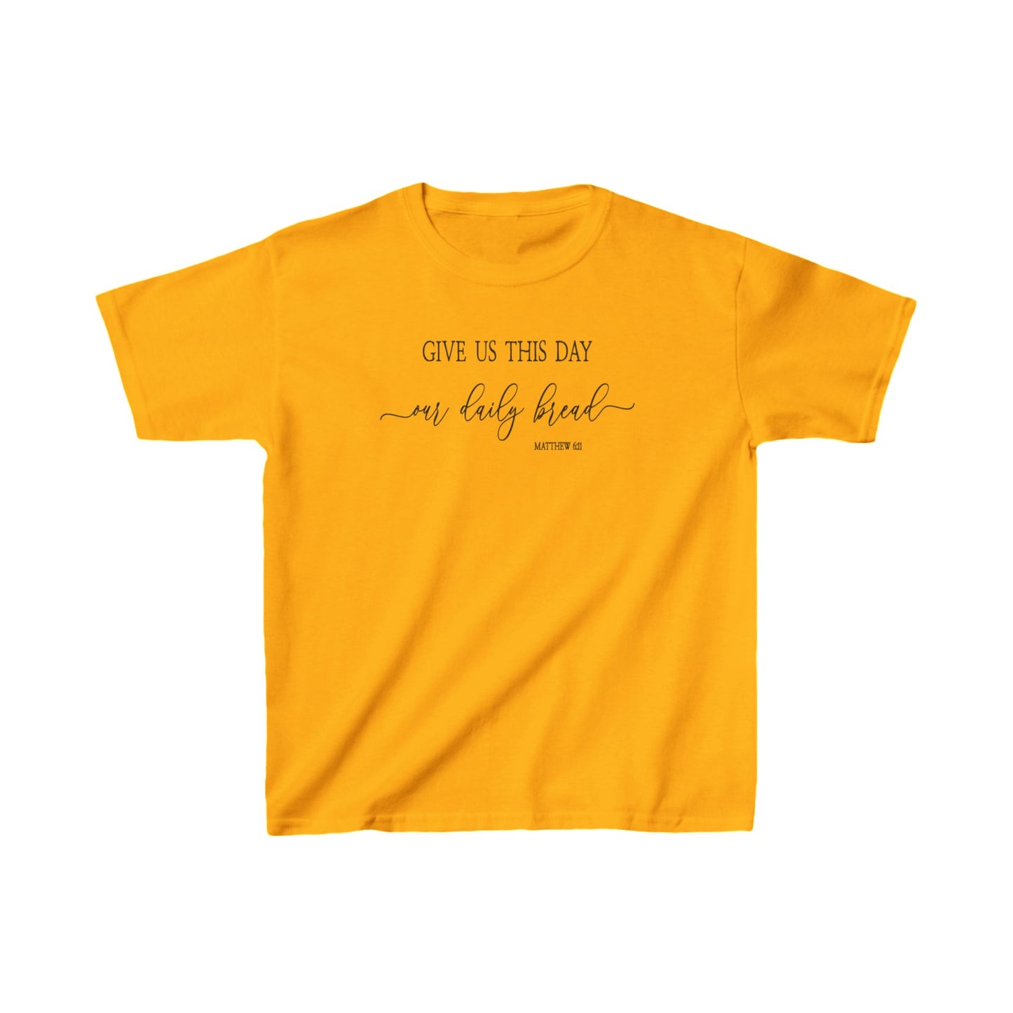 Kids Cotton Tee - 'Give Us This Day' Inspirational Design