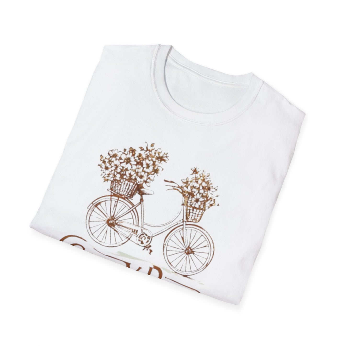 Glory Road Floral Bicycle T-Shirt | Unisex Softstyle Tee for Nature Lovers