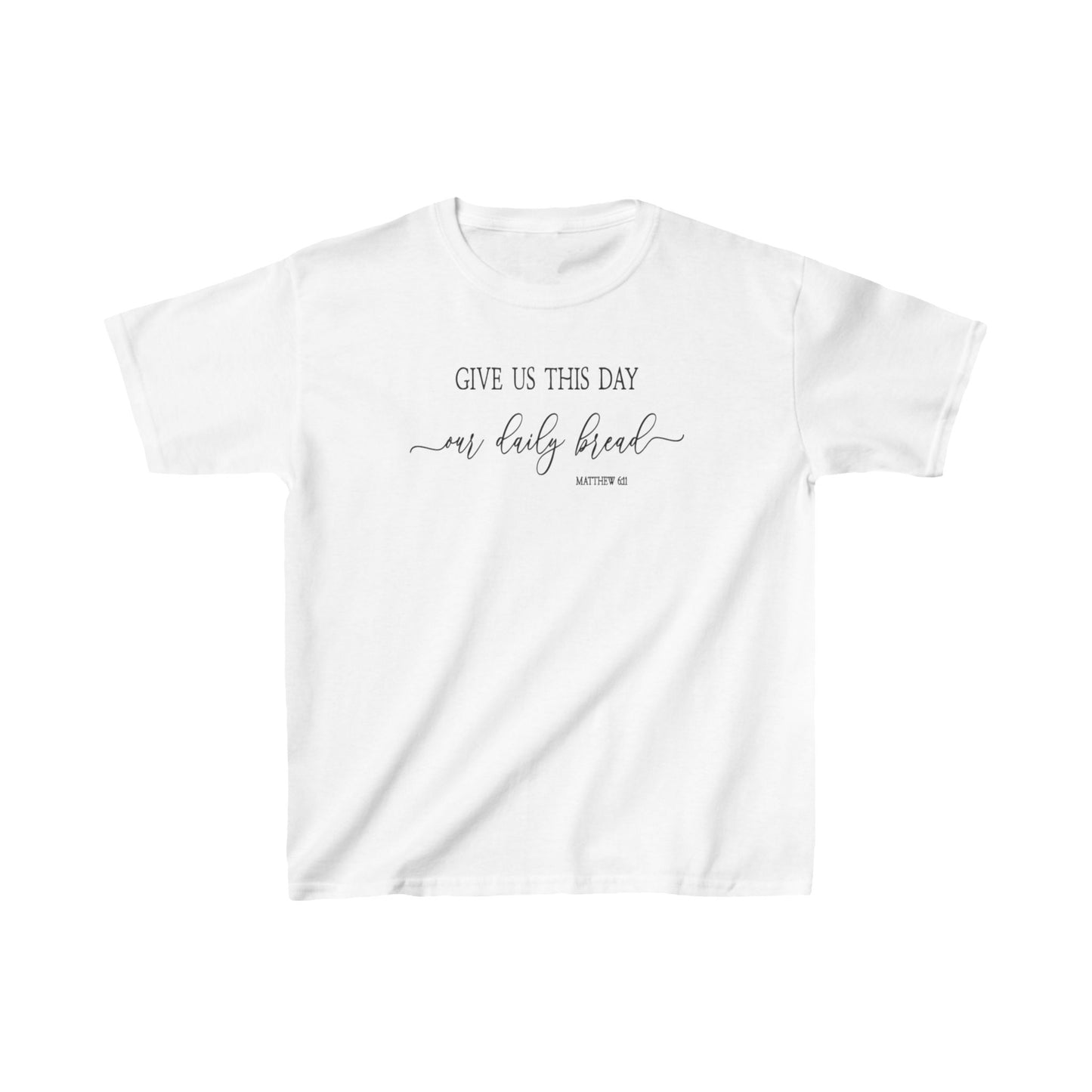 Kids Cotton Tee - 'Give Us This Day' Inspirational Design