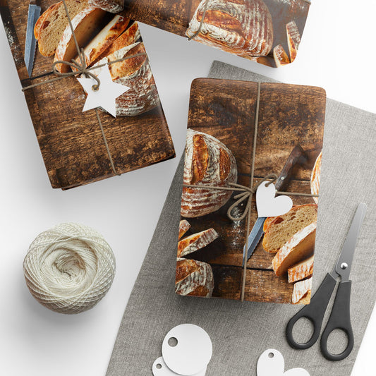 Artisan Bread Themed Wrapping Paper - Perfect for Baking Lovers & Gift Giving