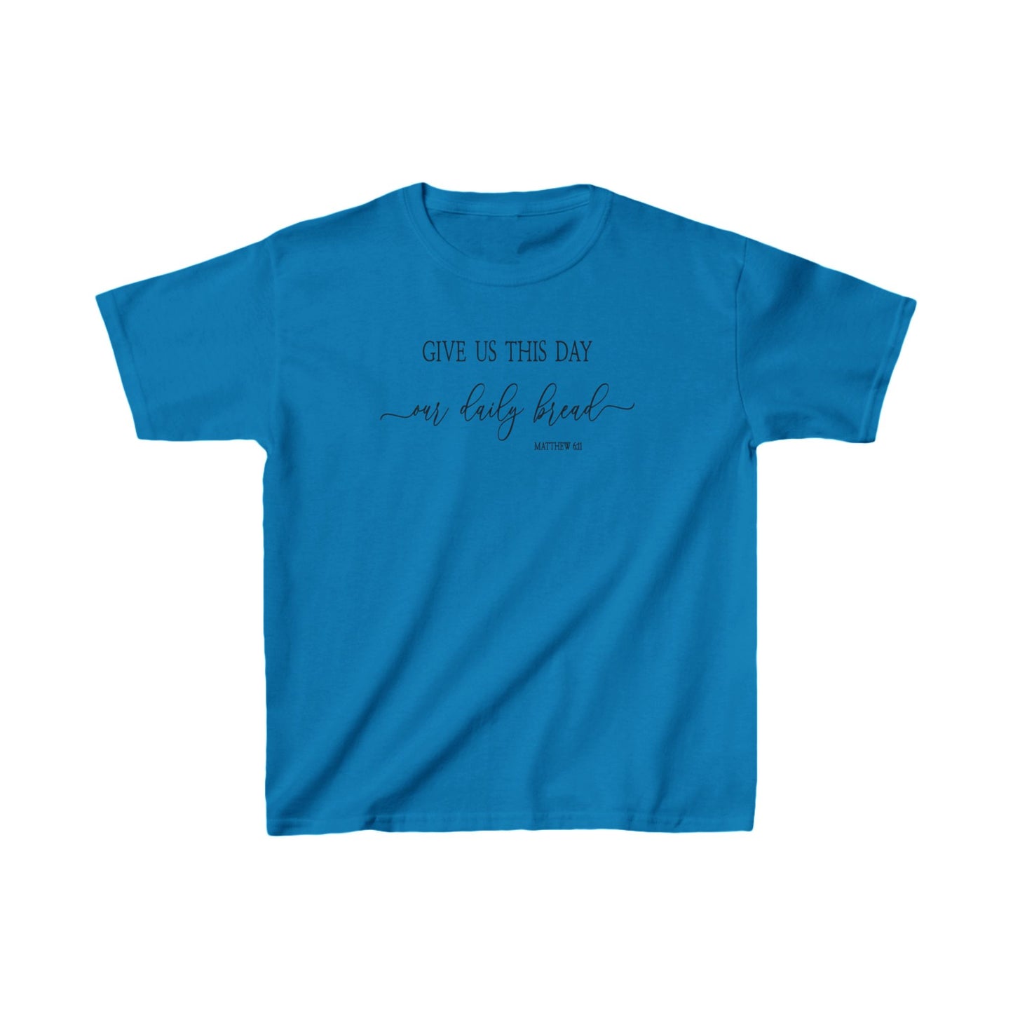 Kids Cotton Tee - 'Give Us This Day' Inspirational Design