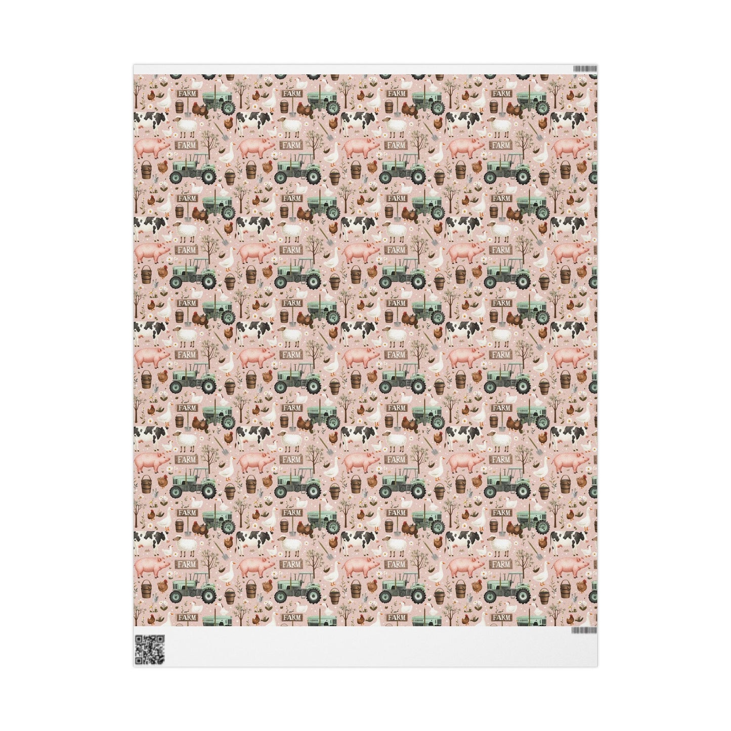 Farmhouse Themed Wrapping Paper | Rustic Gift Wrap for Holidays & Celebrations