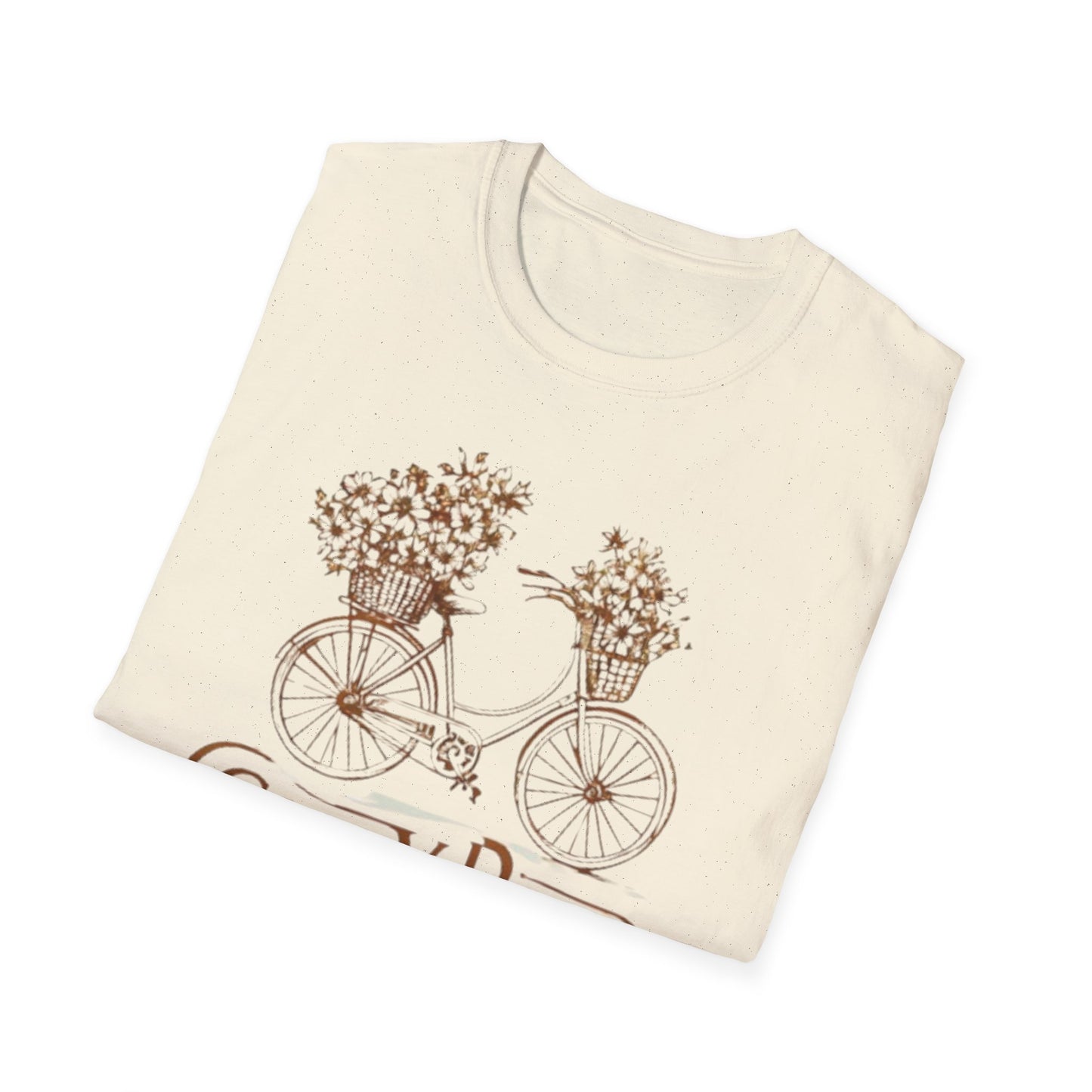 Glory Road Floral Bicycle T-Shirt | Unisex Softstyle Tee for Nature Lovers