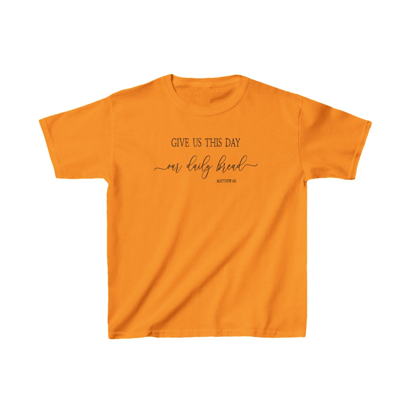 Kids Cotton Tee - 'Give Us This Day' Inspirational Design