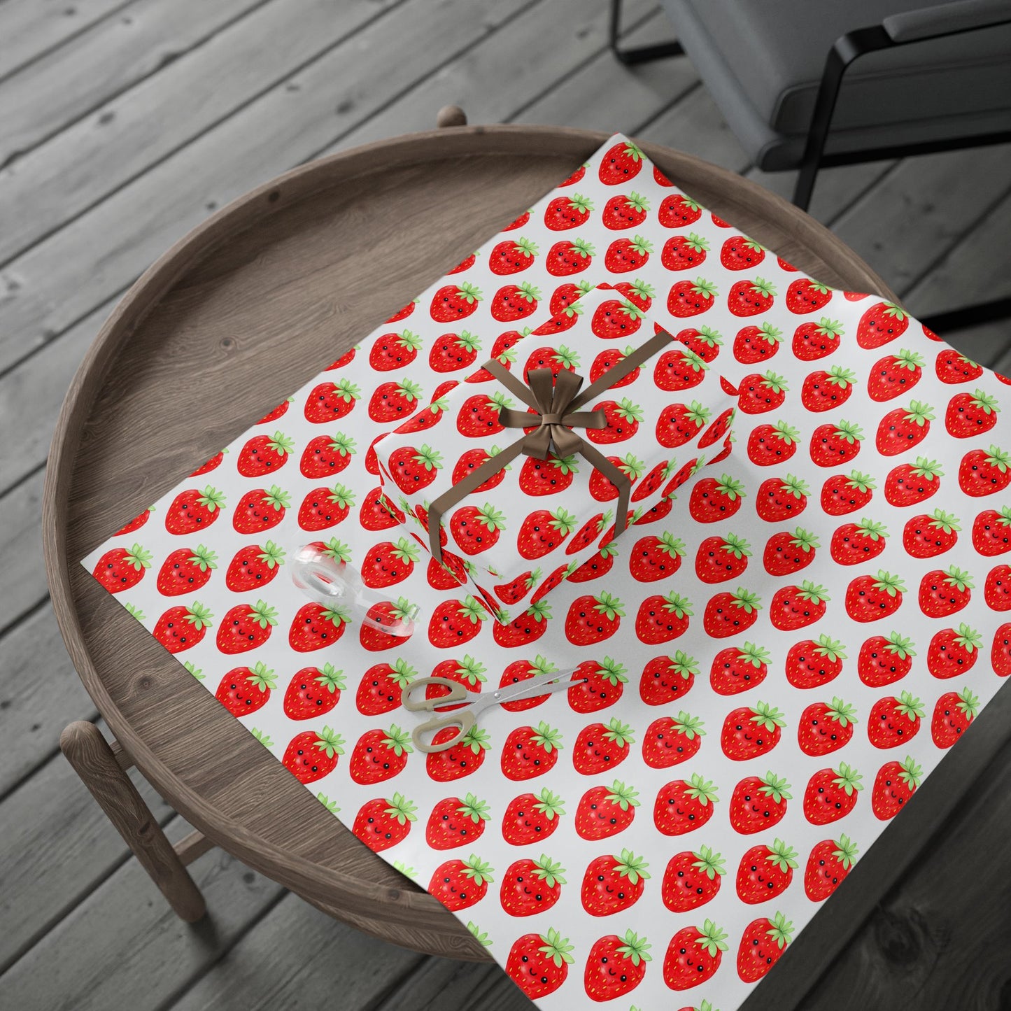 Strawberry Pattern Wrapping Paper - Fun Gift Wrap for Holidays & Celebrations