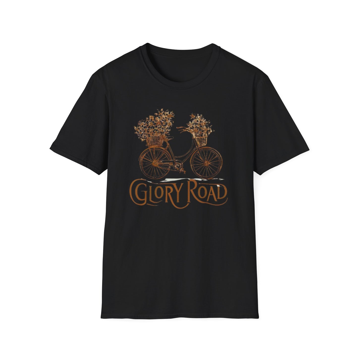 Glory Road Floral Bicycle T-Shirt | Unisex Softstyle Tee for Nature Lovers