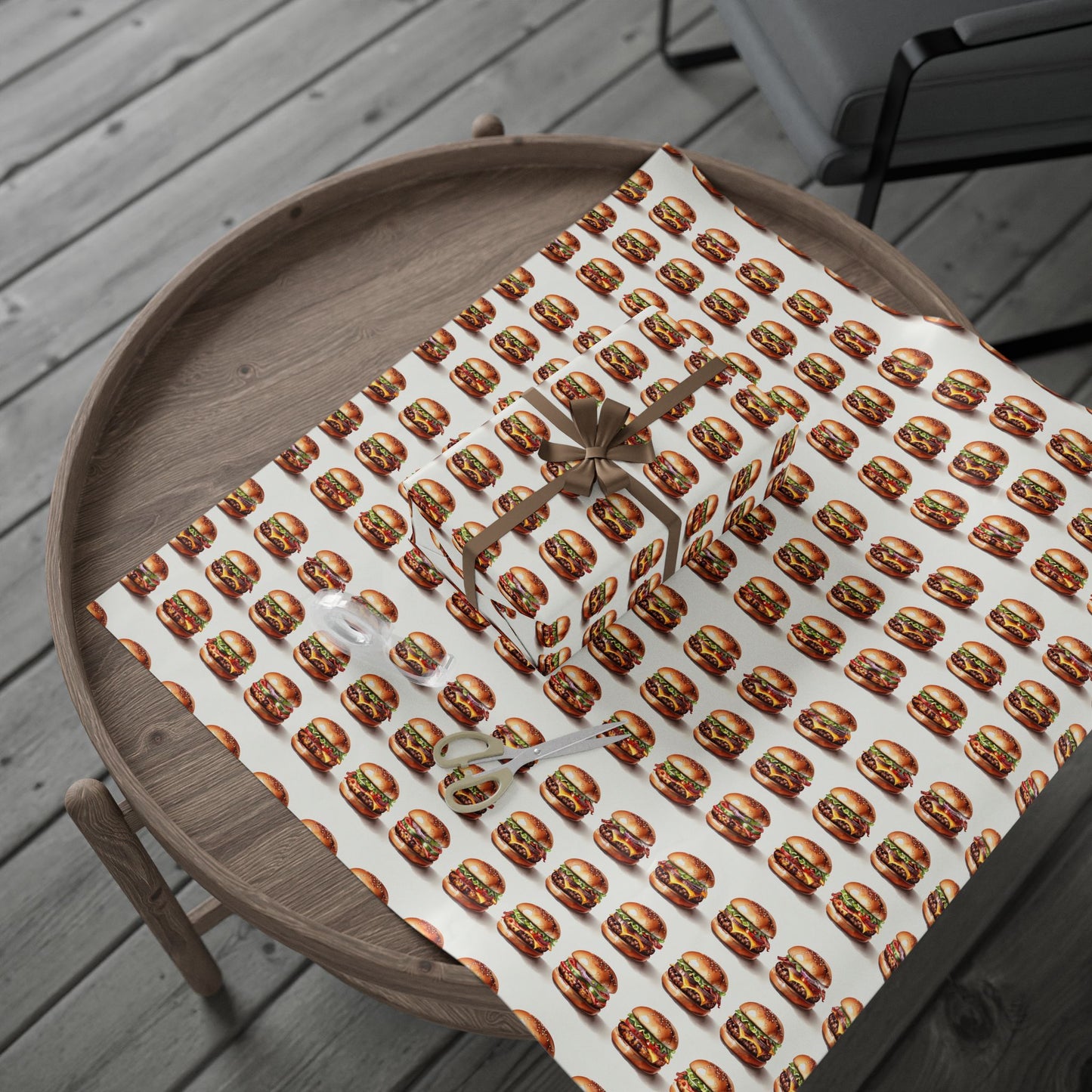 Fun Burger Wrapping Paper - Perfect for Food Lovers & Celebrations!