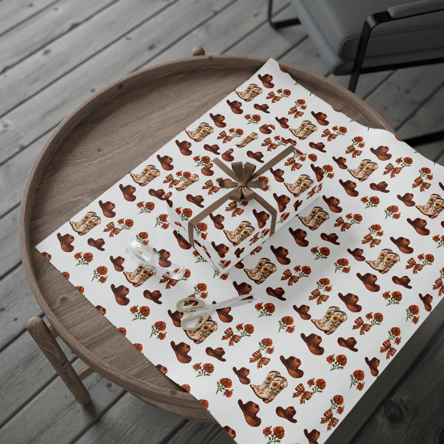 Western Theme Wrapping Paper