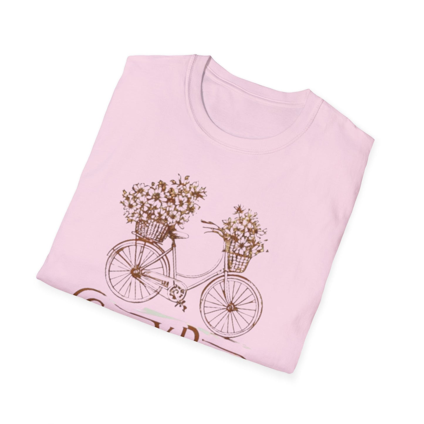 Glory Road Floral Bicycle T-Shirt | Unisex Softstyle Tee for Nature Lovers