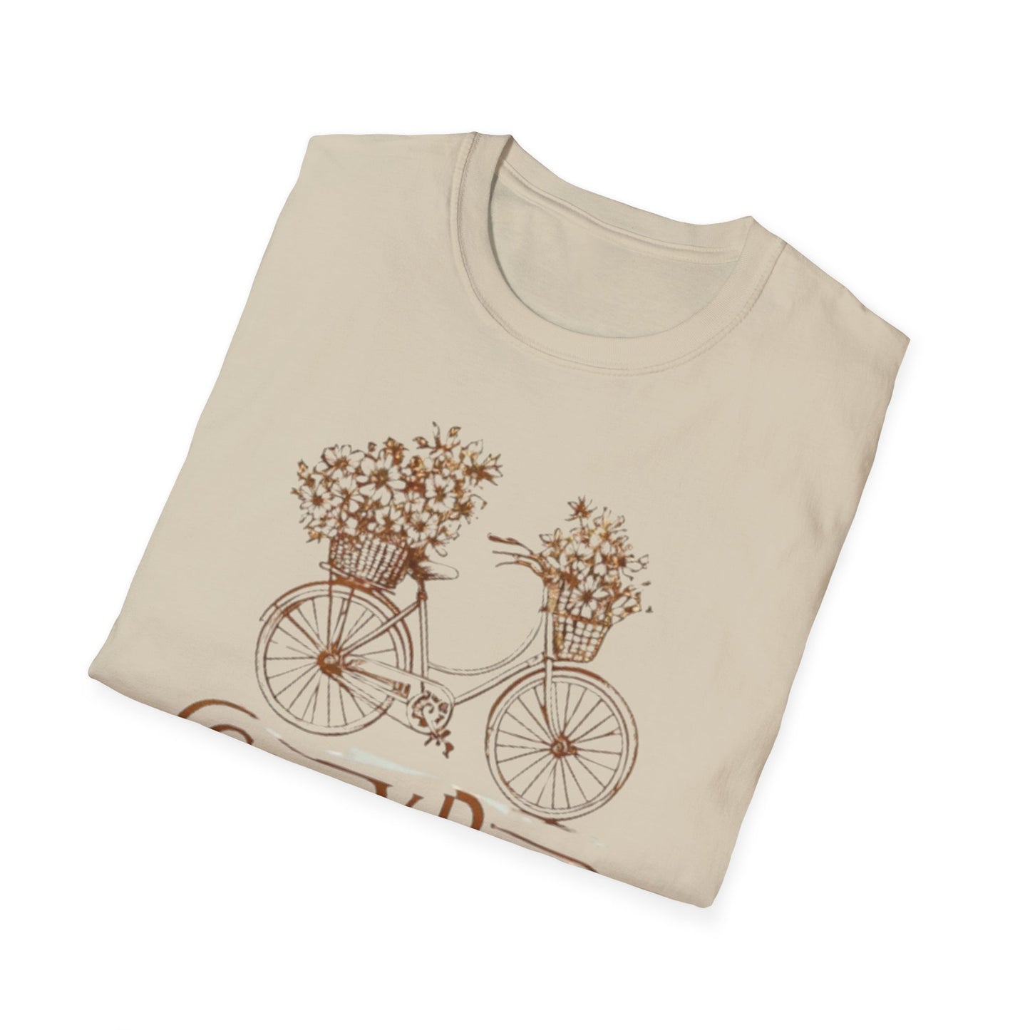 Glory Road Floral Bicycle T-Shirt | Unisex Softstyle Tee for Nature Lovers