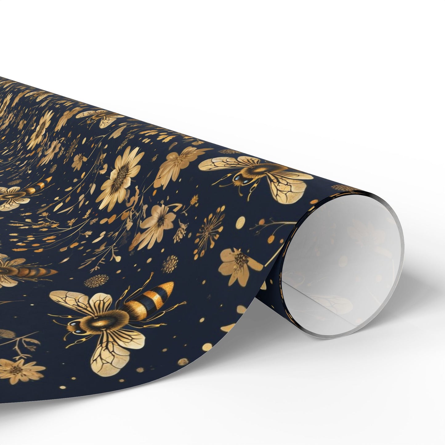 Elegant Floral Bees Wrapping Paper - Eco-Friendly Gift Wrap for All Occasions