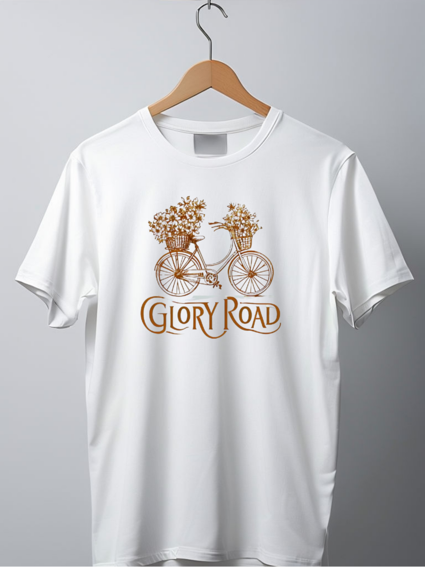 Glory Road Floral Bicycle T-Shirt | Unisex Softstyle Tee for Nature Lovers